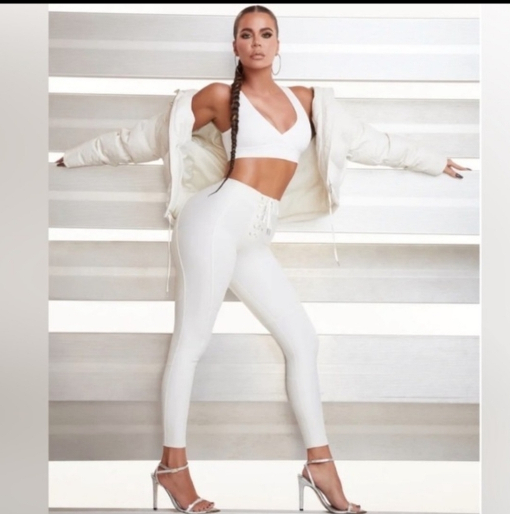 NWT GOOD AMERICAN BOMBSHELL LEGGINGS IVORY 2X